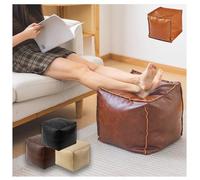 LHOHSRV Pouf Contenitore Cubo 40 cm - Pouf Multifunzione Sedile e Poggiapiedi con Vano Segreto, Spazio Salvato per Soggiorno e Camera (Brown)