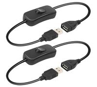 LHSDMOAT cavo switch usb, Cavo USB con Interruttore on/off, Interruttore a Bilanciere in Linea di Estensione USB per Registratore di Guida, Lampada da Scrivania a LED, Ventilatore USB, Strisce LED