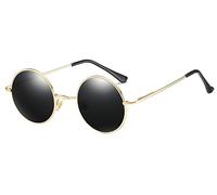 LHSDMOAT Occhiali da Sole Polarizzati Tondi Vintage Uomo Donna - Stile Lennon Anni '60/'70 con Lenti UV400, Ideali per Golf/Pesca/Outdoor, Design Retro Ottico e Protezione