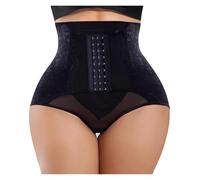 LHSJYG Guaina Contenitiva Donna Ganci Mutandine Contenitive della Pancia Intimo Contenitivo a Forma di Arco Pancia Liscia Senza Cuciture in Rete for Il Sollevamento del Sedere Insieme(Black,XS)