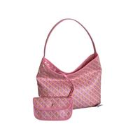 LHSJYG Pochette di Perle per le Donne Borsa Oulder da donna grande Capaci Faionable Commuter Tote Morbida pelle PU stampata con motivo geometrico(01)