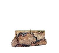 LHSJYG Pochette di Perle per le Donne Borse da sera donna con paillettes Pochette tracolla a catena strass e diamanti for feste, matrimoni, cene(Orange)