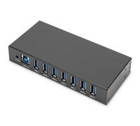 L'hub USB 3.0 industriale DIGITUS è ideale per le applicazioni industriali grazie al suo alloggiamento in metallo.Può essere montato a parete o su una guida di supporto e viene collegato a un computer