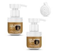 LHUDILS Capelli Ricci Prodotti Styling 100g*2 per Cura dei Ricci Curls Rock Amplifier Nutre i Capelli e Riduce l'Effetto Crespo Crema Ravviva Ricci Olio Cocco Capelli Curly Hair Spazzola Massaggiante