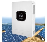 LHUITUI 5.0KW Inverter Solare A Onda Sinusoidale Pura On/off Grid, Inverter Solare Ibrido Tutto in Uno, Supporta 9 Inverter in Parallelo, Gamma di Tensione di Ingresso Rete/Generatore 90-280Vac