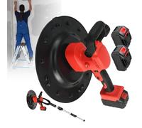 LHUITUI Frattazzo Elettrico Malta Cementizia, Lucidatrice Lisciare Le Pareti, Levigatrice Elettrica Pareti, Motore in Rame Puro, con Maniglia Rimovibile A 120°, con Asta di Miscelazione 15batteries