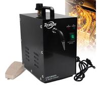 LHUITUI Pulitore A Vapore Elettrico per Gioielli, Macchina per La Pulizia di Gemme, Macchina per La Pulizia A Vapore di Gioielli, Serbatoio 2L, 1300W, per Pulizia Gioielli Oro E Argento Black