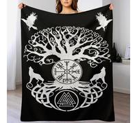 LHXLHXX Viking Myth Coperta in Pile Stampato in 3D, Super Morbida E Accogliente, Per Copertas Per Pisolino, Divano E Flannel Per Il Riscaldamento Della Casa, 130×150cm
