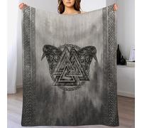 LHXLHXX Viking Myth Coperta in Pile Stampato in 3D, Super Morbida E Accogliente, Per Copertas Per Pisolino, Divano E Flannel Per Il Riscaldamento Della Casa, 100×130cm