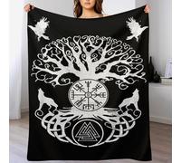 LHXLHXX Viking Myth Coperta in Pile Stampato in 3D, Super Morbida E Accogliente, Per Copertas Per Pisolino, Divano E Flannel Per Il Riscaldamento Della Casa, 180×200cm