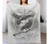 LHXLHXX Viking Myth Coperta in Pile Stampato in 3D, Super Morbida E Accogliente, Per Copertas Per Pisolino, Divano E Flannel Per Il Riscaldamento Della Casa, 130×150cm