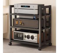 LHXLSH Scaffale For Armadietto Torre Multimediale, Rack Audio Mobile Con Ruote Universali, Rack Audio Mobile Con Ruote Universali, For Giradischi Soggiorno(50 * 90cm/19.7 * 35.4in)