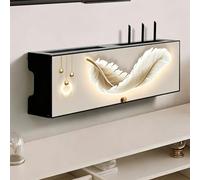 LHXLSH WiFi Armadio Per Router, Organizer For Cavi E Multipresa, Scaffale In Legno For Modem E Router, Per La Casa, Il Soggiorno(60cm/23.62in)
