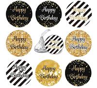 LhyBtm Adesivi 216pz Adesivi Buon Compleanno Etichette Autoadesivo Etichette Fatti a Mano Sticker Tag per Sacchetti Scatole Bomboniere Regalo