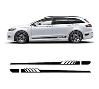 LHyfA Adesivo per Minigonna Laterale Auto per Ford Mondeo MK3 MK4 MK5 Fusion,Vinile Adesivi Corpo Porta Laterale Decalcomanie Decorazione,A-Black