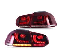 LHyfA Auto Fari Posteriori per VW Golf 6 MK6 2010-2014, Gruppo Fanale Posteriore Freno Luci Stop Lampada Parcheggio, Red Clear