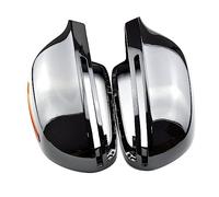 LHyfA Calotta Specchietto Auto per A-UDI A3 8P A4 A5 B8 2008 2009,Accessori ABS Cromato Specchietto Retrovisore Protezioni Coperture,A-Bright Black