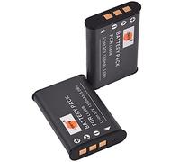LI-60B (2 pezzi) Batteria compatibile con Olympus FE-370 Pentax D-LI78 Optio L50 M60 S1 V20 W60 W80 EN-EL11 Coolpix S560 Ricoh DB-80 R50 Sanyo DB-L70