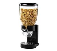 Li-HIM Dispenser per Cereali Singoli Contenitore da 5 Litri Contenitore per Frutta secca per Alimenti Trasparente Contenitore in plastica Trasparente per Pasta, Dolce,Nero