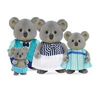 Li'l Woodzeez Canberra Koala Family - Set di 5 giocattoli con figurine di animali in miniatura e libro di storie - Giocattoli per animali e accessori per bambini dai 3 anni in su