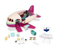Li’l Woodzeez Honeysuckle Airway, aereo giocattolo da 5 posti | Set da 35 con aereo e accessori da viaggio, tra cui bevande, trolley, vassoi, valigie e uniforme da pilota, 3+ anni