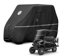 LI LIBZAKI Copertura per carrello da golf per 2 passeggeri, adatta per EZGO, Club Car, Yamaha, impermeabile 420D, antivento, resistente al sole, per tutte le stagioni, copertura completa, colore nero