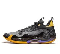 Li-Ning Way of Wade - Scarpe da Basket da Uomo, con Fodera Antiscivolo, Professionali, per Assorbimento degli Urti, Grigio Nero Giallo, 41 EU
