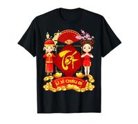 Li XI Chau di Chuc Mung NAM Moi Vietnamita Capodanno TET Bambini Maglietta