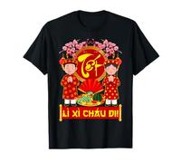 Li XI Chau di Chuc Mung NAM Moi Vietnamita Capodanno TET Bambini Maglietta