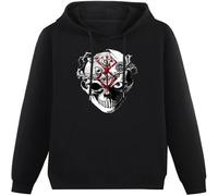 LI XIAOYA Berserk Skull Anime Guts Manga Japan Band of The Hawk Hoody Basic Hoodies Pullover Long Sleeve Sweatshirts Black L