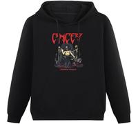 LI XIAOYA Cancer Shadow Gripped Hoody Unisex Ptinted Hoodies Long Sleeve Men's Hooded with Pocket Black XXL