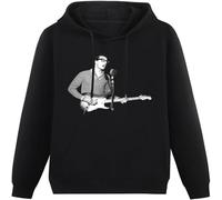 LI XIAOYA Charles Hardin Holley - Buddy Holly Hoodies Long Sleeve Pullover Loose Hoody Sweatershirt Black 3XL