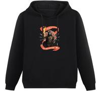 LI XIAOYA Destiny 2 Forsaken Cayde 6 Men's Long Sleeve Hoody with Pocket Sweatershirt Hooded Black L