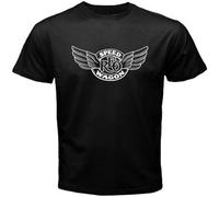 LI XIAOYA REO Speedwagon T-Shirt for Mens Fit Casual Graphic Short Sleeve Tops Black M