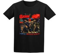 LI XIAOYA Saxon Unleash The Beast Vintage Retro T Shirt Mens Tee Black L