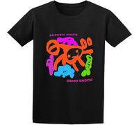 LI XIAOYA Shonen Knife Genki Shock Casual Round Neck T Shirt Black S