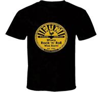 LI XIAOYA Sun Record T Shirt Mens Tee Fan Gift Fit Casual Graphic Short Sleeve Tops Black L