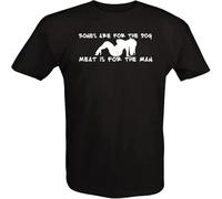 LI XIAOYA T Shirt -Bones Are for The Dog Meat for The Man Big Sexy BBW Black S