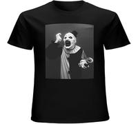 LI XIAOYA Terrifier Art The Clown Mens T-Shirt Printed Graphic Top Unisex Tee Black XXL