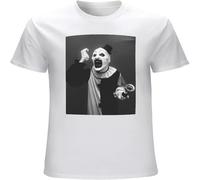 LI XIAOYA Terrifier Art The Clown Mens T-Shirt Printed Graphic Top Unisex Tee Short Sleeve Tops White M