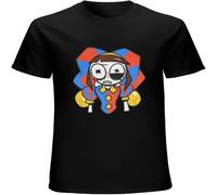 LI XIAOYA The Amazing Digital Circus Mens T-Shirt Printed Graphic Top Unisex Tee Short Sleeve Tops Black XL