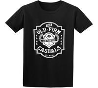 LI XIAOYA The Old Firm Casuals Band Crest Men's T-Shirt Unisex Men Tees Black L