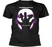 LI XIAOYA Therapy Die Laughing Mens T-Shirt Printed Graphic Top Unisex Tee Black L