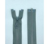 Li YKK - Cerniera lampo in plastica, denti n°5, divisibile (315 grigio scuro, 72 cm)