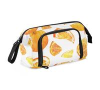 LI ZHI XIN Adolescenti studente astuccio grande cerniera colore multifunzionale moda borsa per il trucco modello estivo con arance, multicolore, organizer per borse, Multicolore, Organizer per valigie
