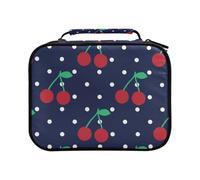 LI ZHI XIN Astuccio grande con doppia cerniera, alla moda, multifunzione, per studenti, adolescenti, ciliegie, frutta, estate, a pois, Multicolore, Organizer per borse