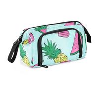 LI ZHI XIN Astuccio grande per adolescenti e studenti, con cerniera, multifunzionale, alla moda, per trucchi, estate, tropicale, frutta, gelato, stampa, Multicolore, Organizer per borse