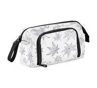 LI ZHI XIN Astuccio organizer di grande capacità, design a bocca di pesce, con due tasche interne, per bambini, ragazzi, ragazze, adulti, foglie d'acero autunnali, Multicolore, 24×9.5×15cm, Astucci