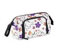 LI ZHI XIN Astuccio per matite grande per studenti adolescenti cerniera colore multifunzionale moda borsa per il trucco con stampa di fiori colorati, multicolore, organizer per borse, Multicolore