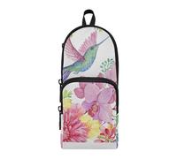 LI ZHI XIN Astuccio per matite per bambini borsa portaoggetti per studenti adulti ragazzi ragazze e bambini uccelli colibrì fiori orchidee farfalla, multicolore, taglia unica, organizer per borse